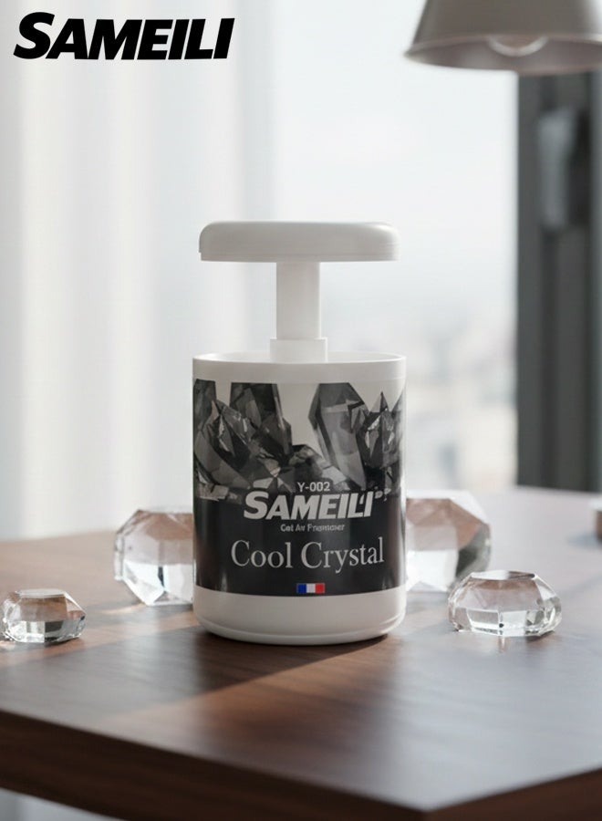 ساميلي معطر جو جل كريستالي بارد للسيارة - رائحة تدوم طويلاً، تصميم مانع للتسرب، للاستخدام في حامل الأكواب أو لوحة القيادة، برائحة الفراولة المنعشة لسيارات الدفع الرباعي والسيدان Y-001 - Image 5